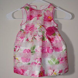 Mia & Mimi Flora Stripes Sleeveless Dress 18M Pink White